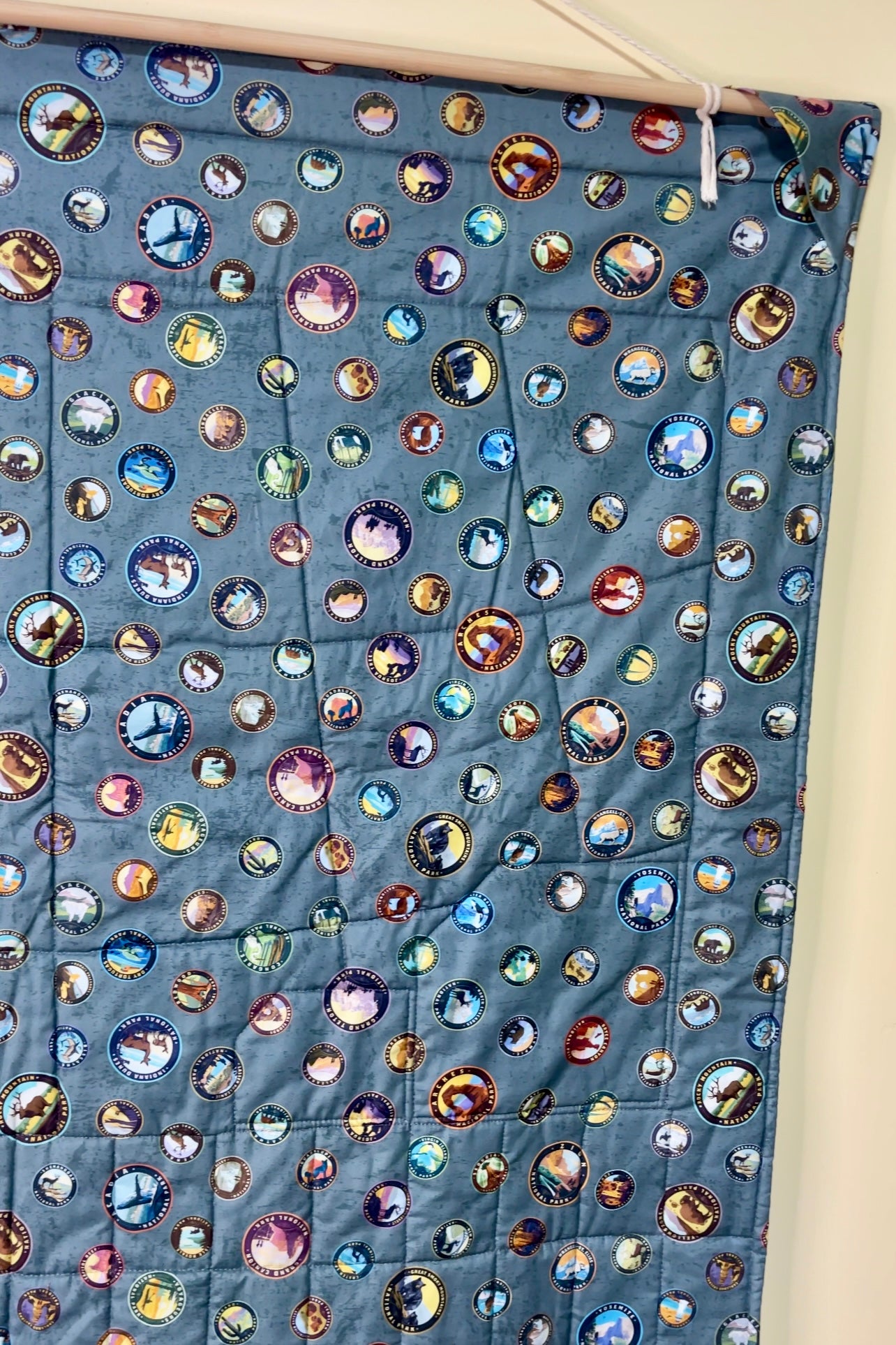 U.S. National Park Map Wallart/Travel blanket- MADE TO ORDER