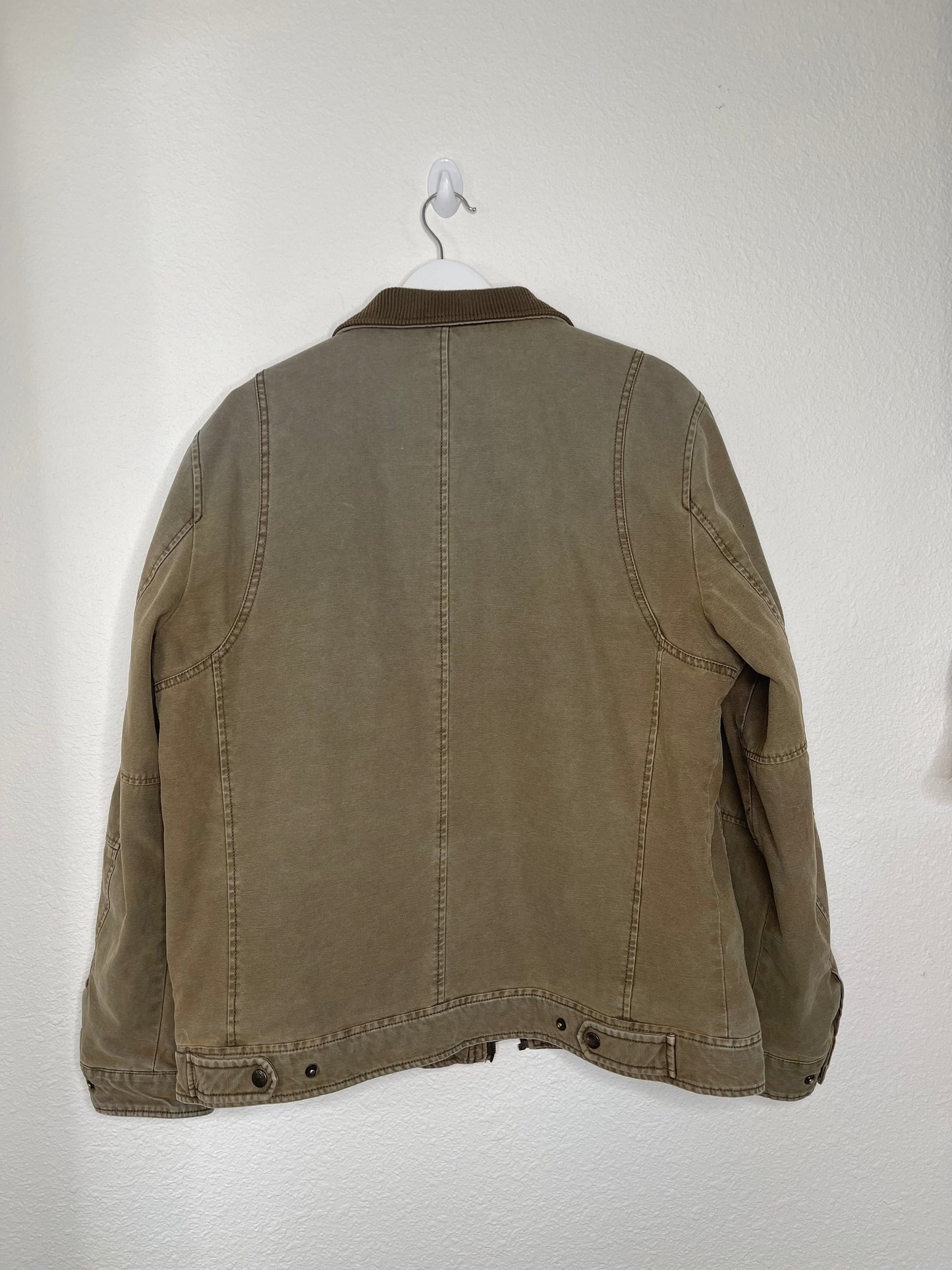 Thrifted Levi quilt lined green jacket